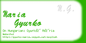 maria gyurko business card